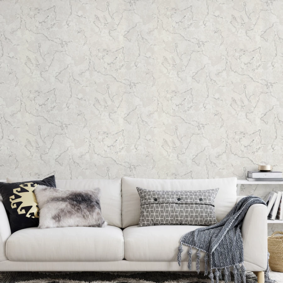 Обои флизелиновые Deluxe Аспект Deluxe Леонардо белые 70391-18 1.06x10.05 м