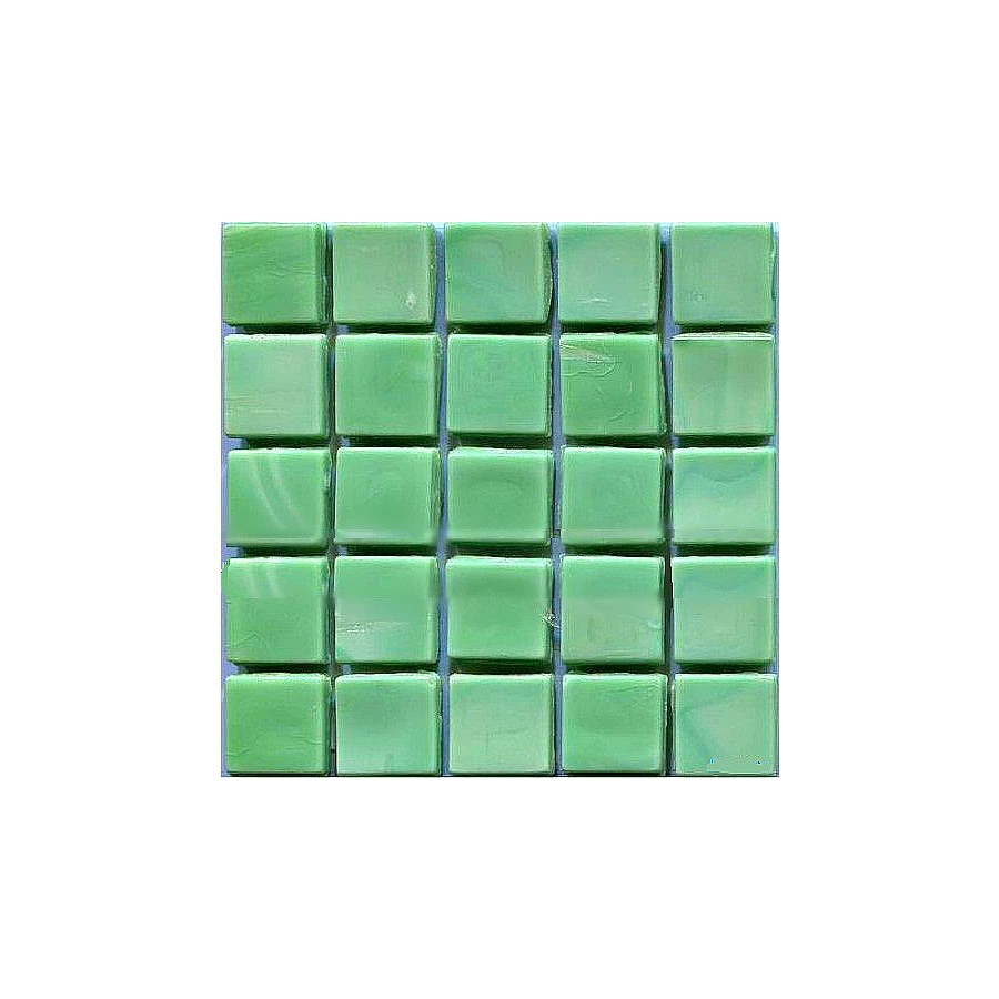 Стеклянная мозаика Art&Natura Classic Glass сетка 15х15 глянцевая зеленая eva2 29,5х29,5 см