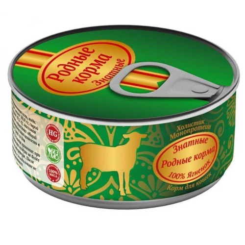 Знатные консервы для кошек Родные корма 100 % ягненок 1217164 100 г