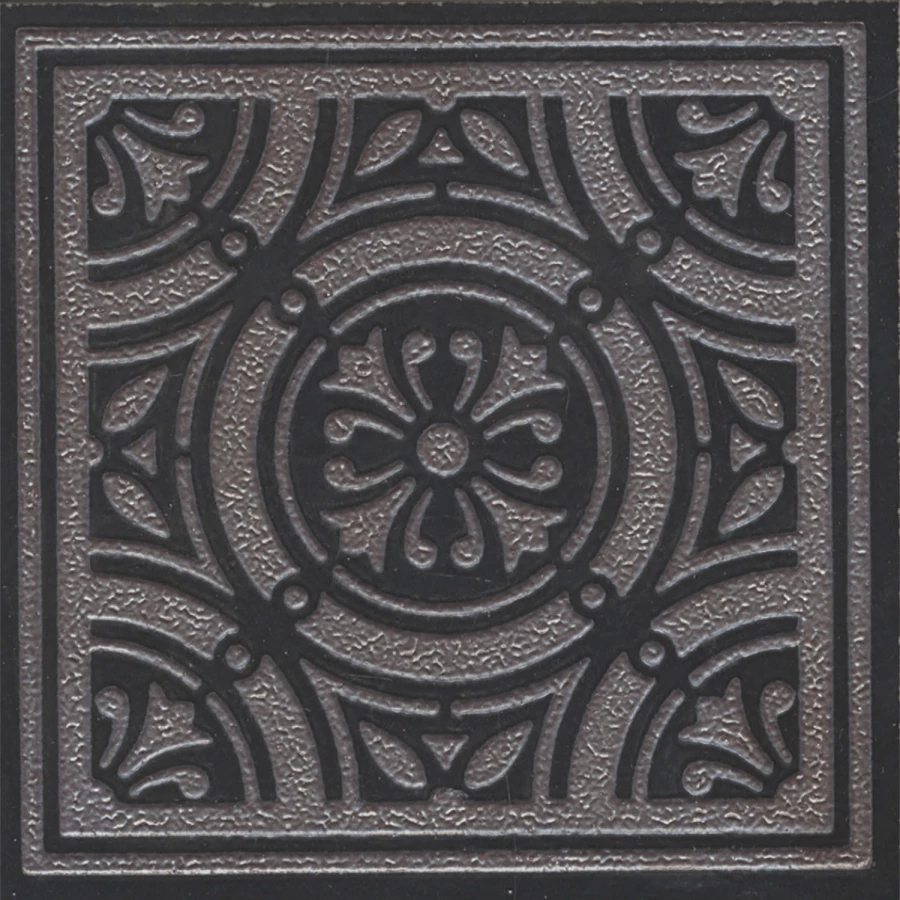 Вставка Kerama Marazzi Тьеполо 2 обрезная матовая черная OS/A344/SG618420R 9,6x9,6 см