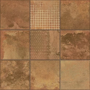 Керамогранит La Platera Cora Kube Cobre-D матовый коричневый 45х45 см