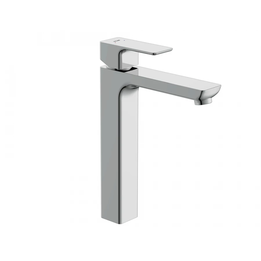 Смеситель для раковины высокий Cersanit Geo однорычажный клик клак 63043