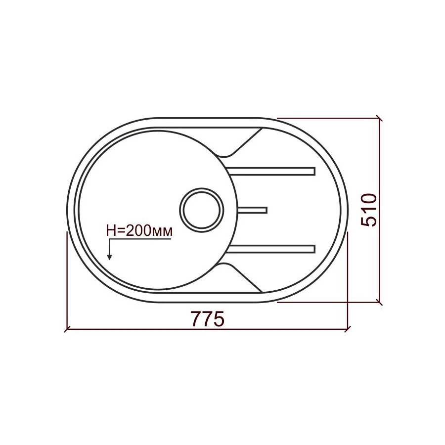 Кухонная мойка Tolero R-116 R-116 №102 (Сафари) 77,5х51 см
