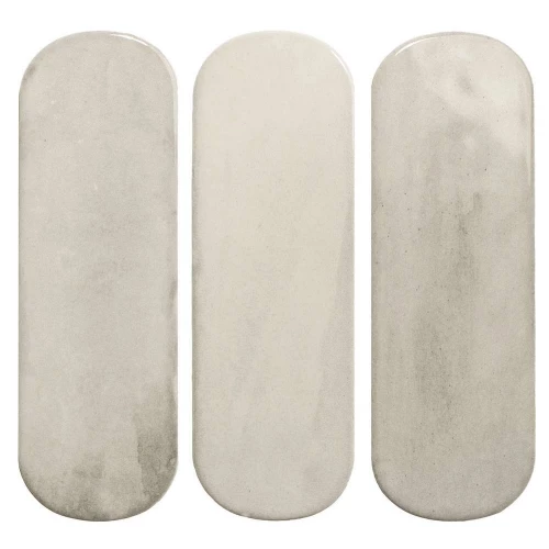 Плитка настенная DNA Tiles Calema Oval Cloud глянцевая серая 136321 16х5,2 см