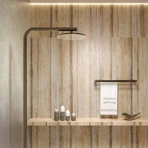 Керамогранит Creanza Rock Travertino Beige Shape+Glue Art 3D-глазурь матовый бежевый SH1008-G 120х60 см