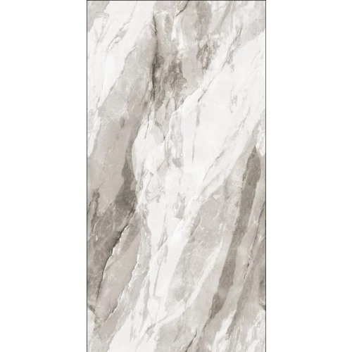 Керамогранит Realistik Bergen Polished Silver Carving глянцевый серый 120х60 см