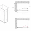 Душевой уголок Abber Schwarzer Diamant AG30150B-S85B 85x150 см