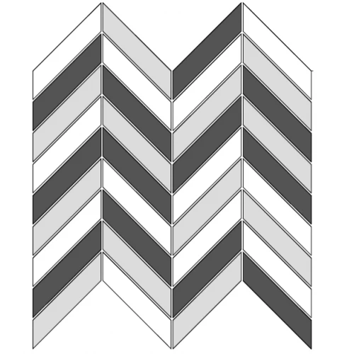 Мозаика ТехноАрт керамогранит Елочка Р12 многоцветная 36х30 см