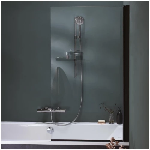 Шторка на ванну Jacob Delafon Struktura черный E6D042-BL 80x140 см