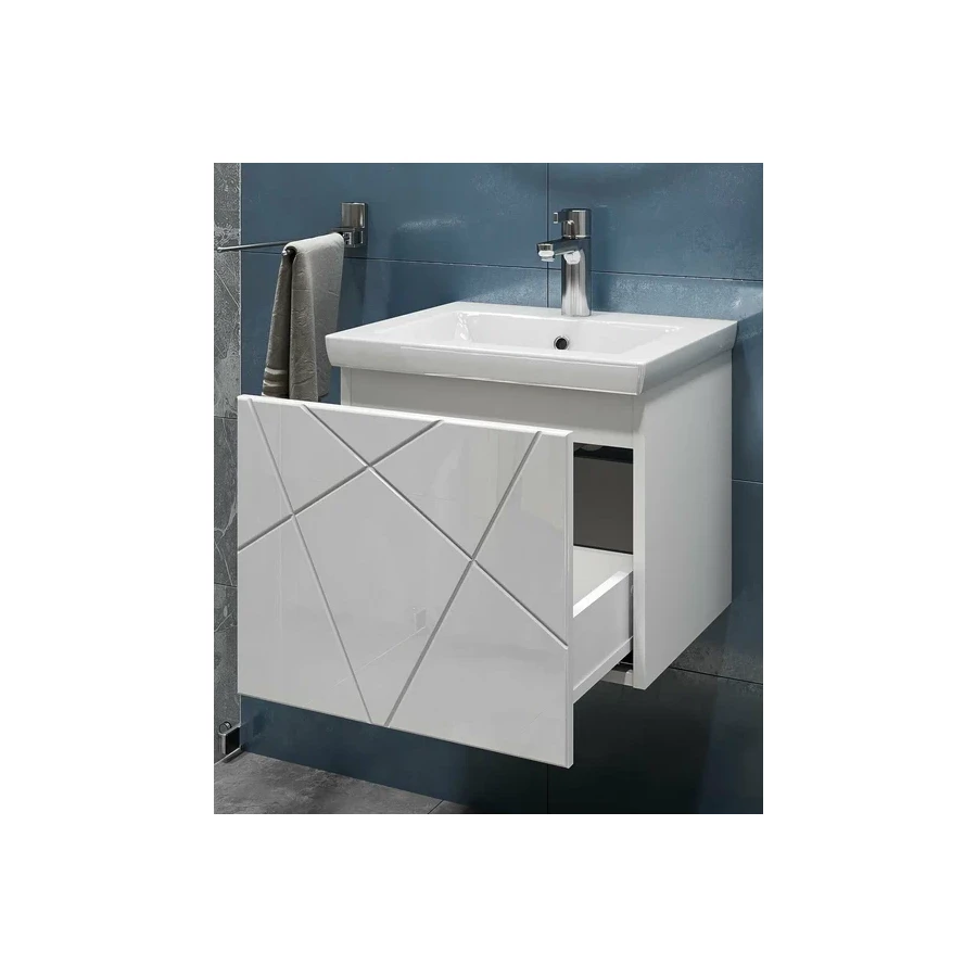 Тумба под раковину Vigo Land 500-0-1 навесная белый 018