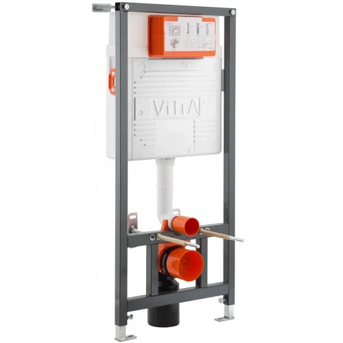 Комплект Vitra Metropole унитаз подвесной безободковый с тонким сиденьем МЛ инсталляция панель смыва матовый хром 9820B003-7201