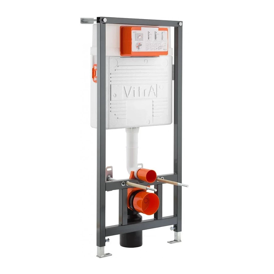 Комплект Vitra Metropole унитаз подвесной безободковый с тонким сиденьем МЛ инсталляция панель смыва матовый хром 9820B003-7201