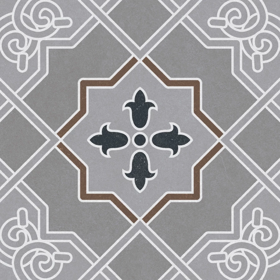 Керамогранит Motto Monotone Dust Decor Matt матовый серый N100111 20x20 см