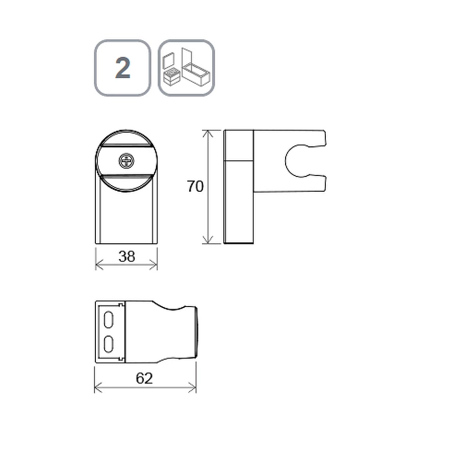 Держатель для душа Ravak X07P639