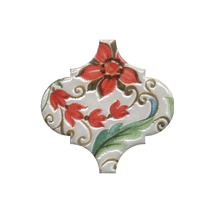 Плитка настенная Kerama Marazzi Арабески Тоскана 1 Декор глянцевый белый VT/A577/65000 6,5x6,5 см