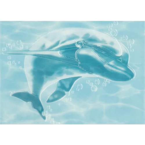 Декор Beryoza Ceramica Лазурь Касатка бирюзовый BRZ000009 35х25 см