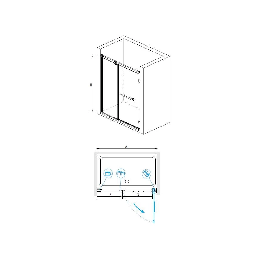 Душевая дверь RGW VI-01 02040111-18 1100 прозрачное