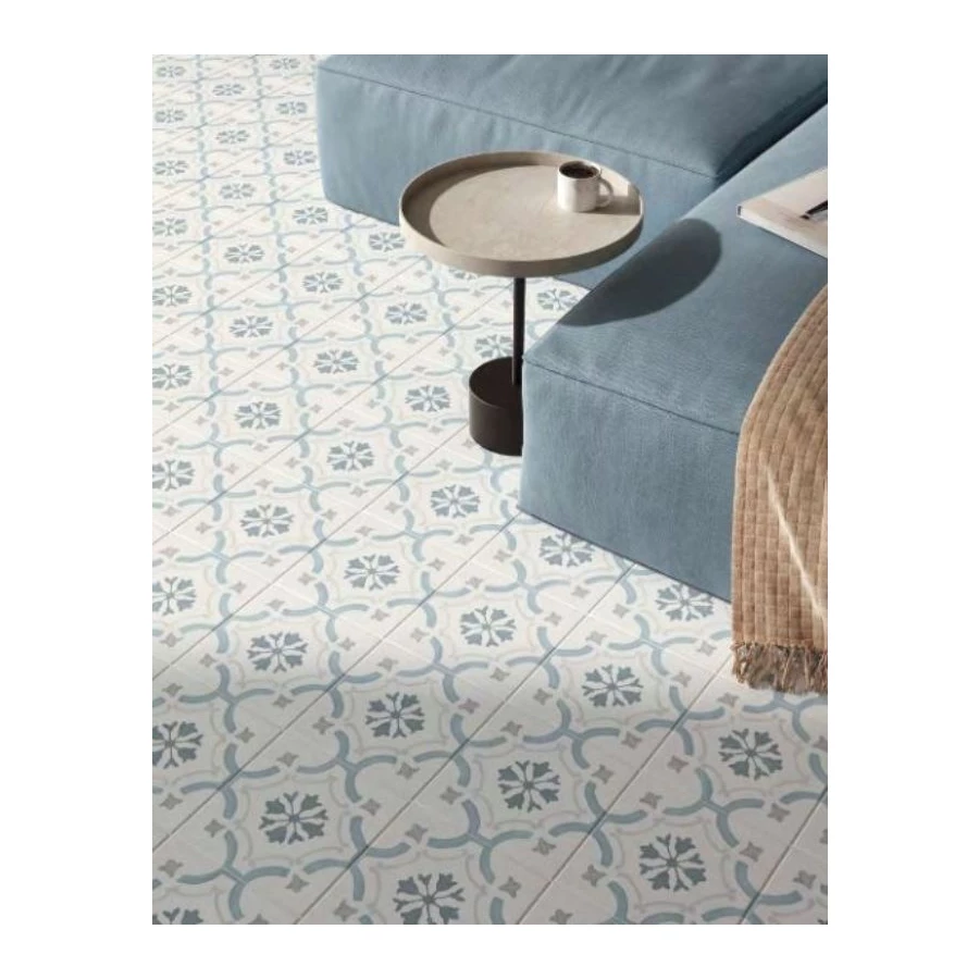 Керамогранит Harmony Peronda Sirocco Blue Ornate серо-голубой 3386036158 22,3х22,3 см