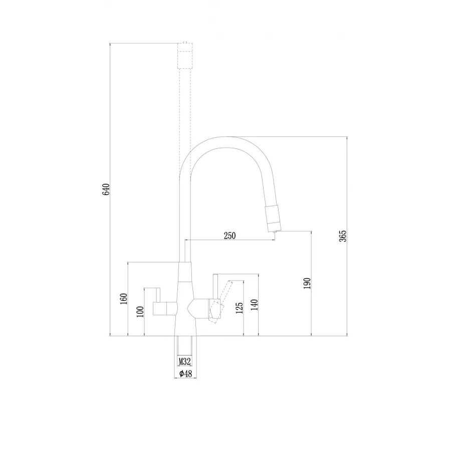 Смеситель Fmark для кухонной мойки под фильтр питьевой воды FS1062-Q12