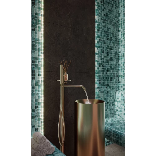 Мозаика Bonaparte Стеклянная мозаика Alaska tempo 36х36 глянцевая бирюзовая 30,4х30,4 см