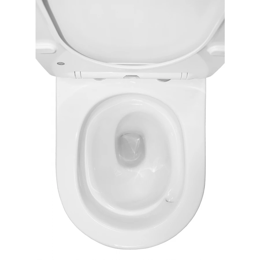 Унитаз-компакт Azario Berton напольный безободковый слив торнадо с быстросъемным сиденьем микролифт AZ-6093 38.5х61.5х80.5 см