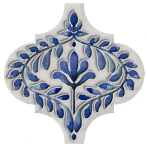 Плитка настенная Kerama Marazzi Арабески Майолика 1 Декор глянцевый синий VT/A316/65000 6,5х6,5 см