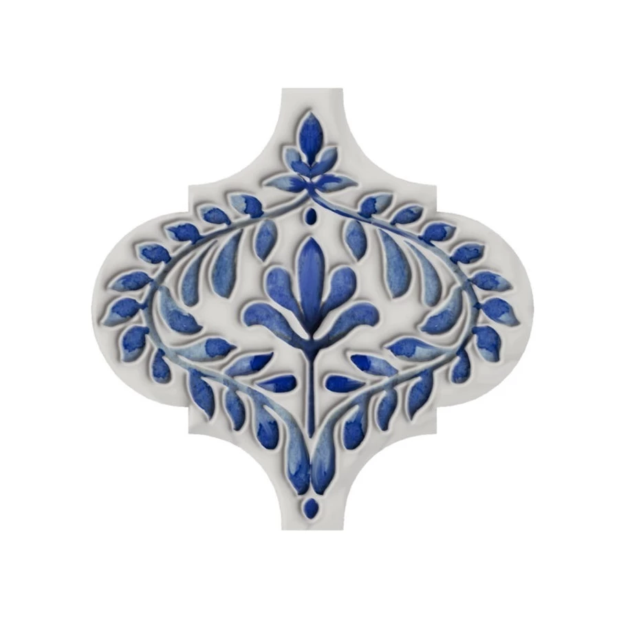 Плитка настенная Kerama Marazzi Арабески Майолика 1 Декор глянцевый синий VT/A316/65000 6,5х6,5 см