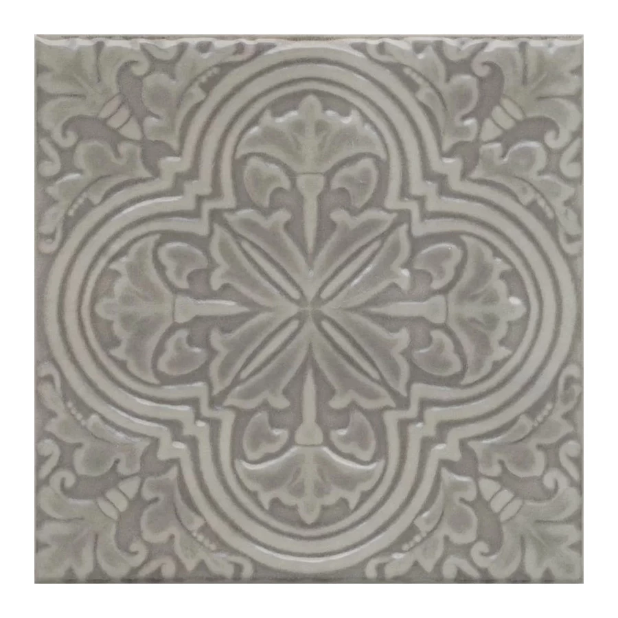 Плитка настенная Kerama Marazzi Фес Декор глянцевый серый KMD3STA006BN 15x15 см