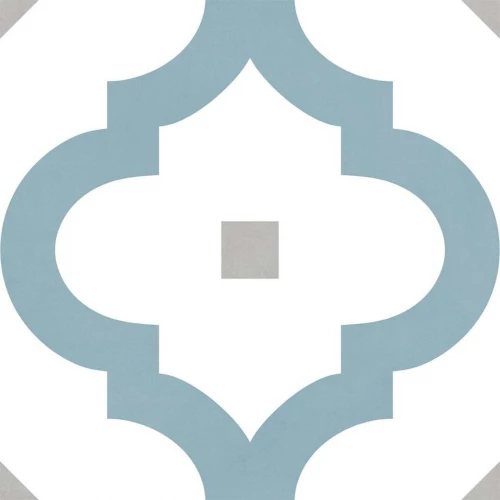 Керамогранит Ribesalbes Hermitage Tabarca матовый бело-голубой 20х20 см