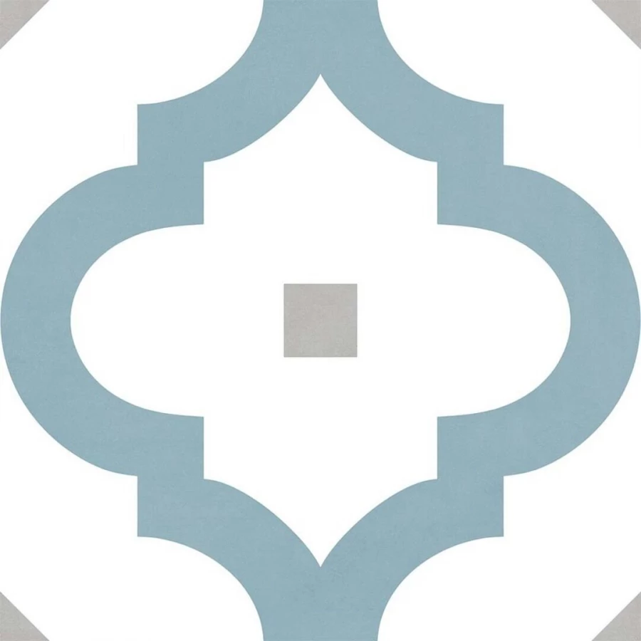 Керамогранит Ribesalbes Hermitage Tabarca матовый бело-голубой 20х20 см