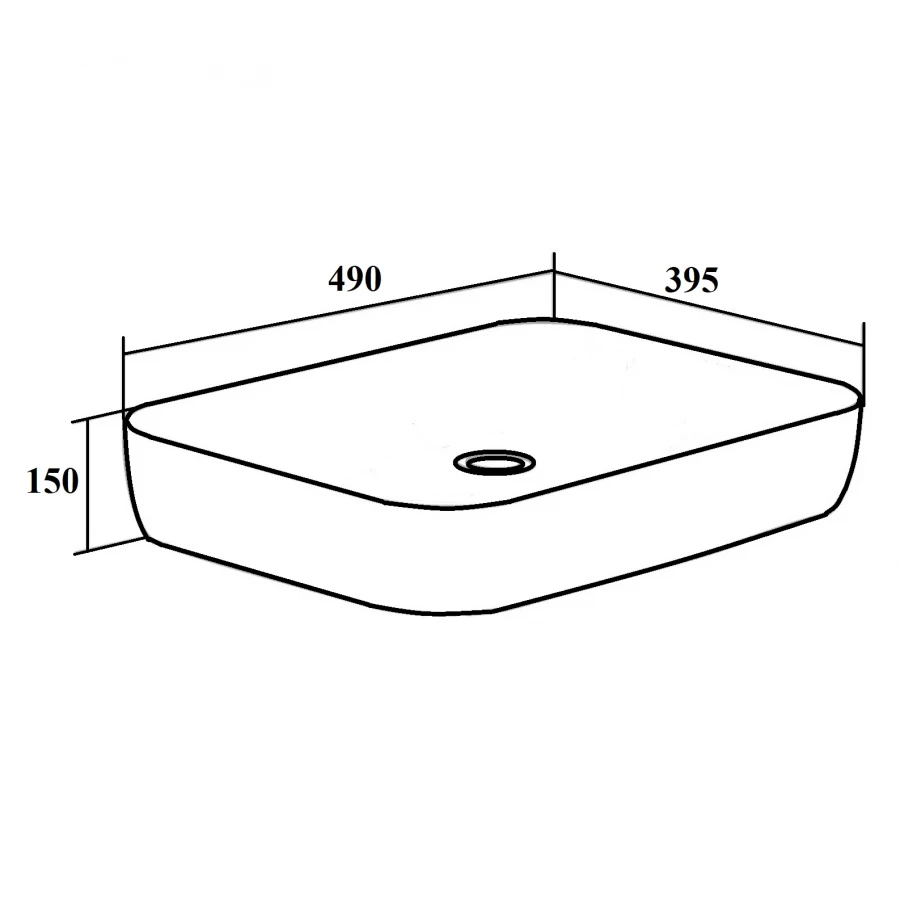 Умывальник Runo Cuatro 00-00001365 49x39 см