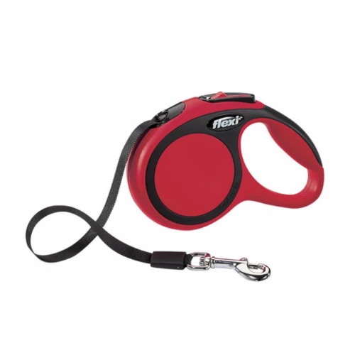 Рулетка Flexi comfort L красная ремень 5 м до 60 кг