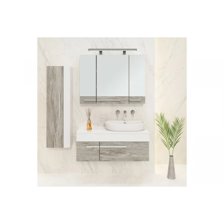 Зеркальный шкаф Runo Вудлайн 100 00-00001008 100x75 см