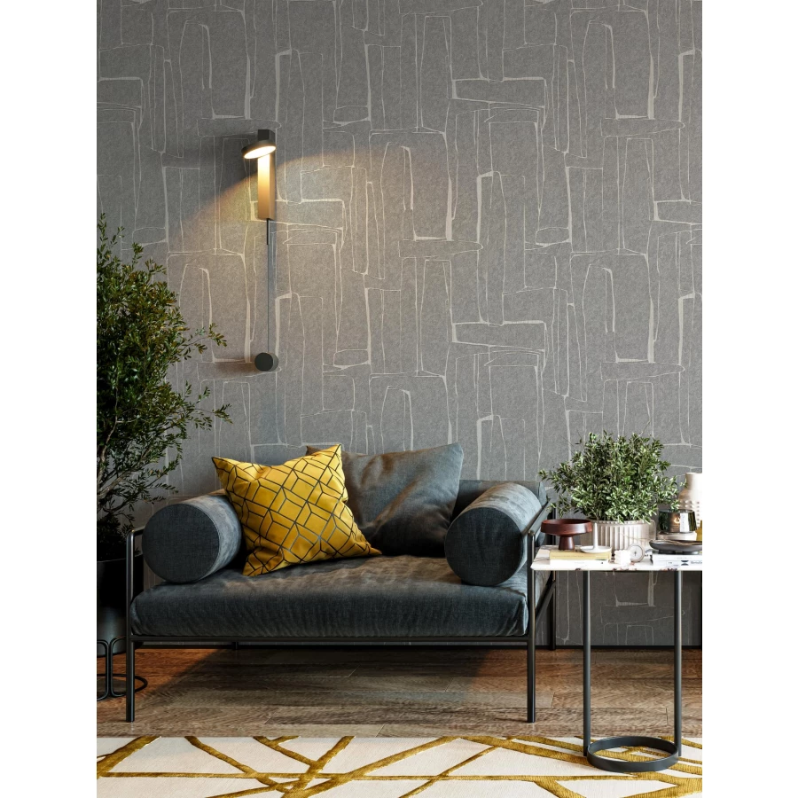 Обои флизелиновые VOG Collection П Essen серые VV72232-44 1,06х10,05 м