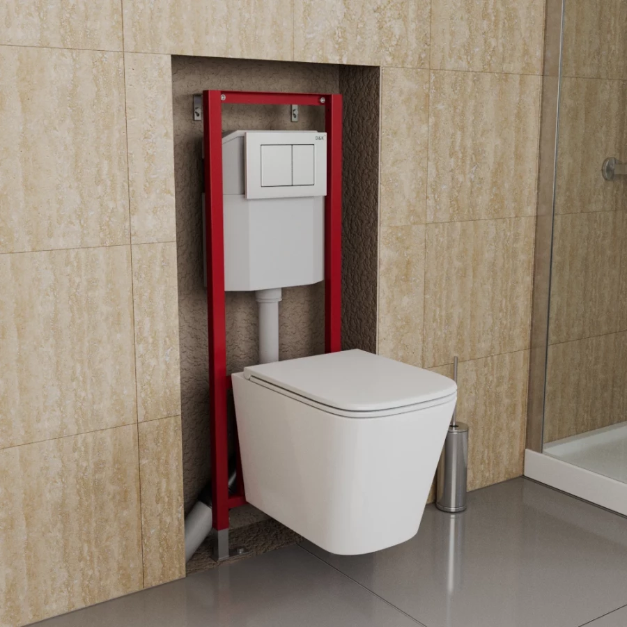 Инсталляция D&K с белой клавишей DI8640116 40x16.5x116 см