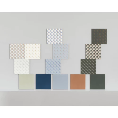 Керамогранит Mutina Динторни Дама Соле / Dintorni Dama Sole матовый голубой ISDDS03 20,5х20,5 см