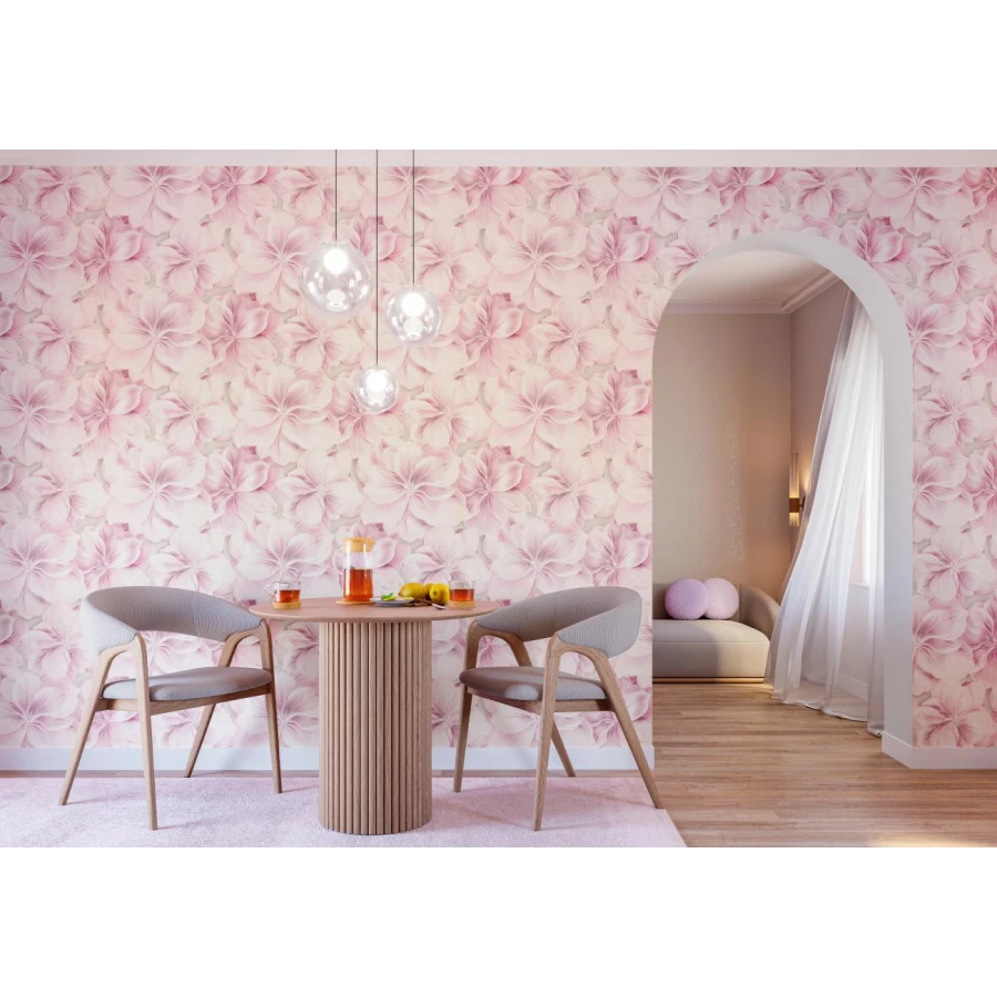 Обои флизелиновые Palitra Home Nimfa HomeColor красные HC72272-15 1,06х10,05 м