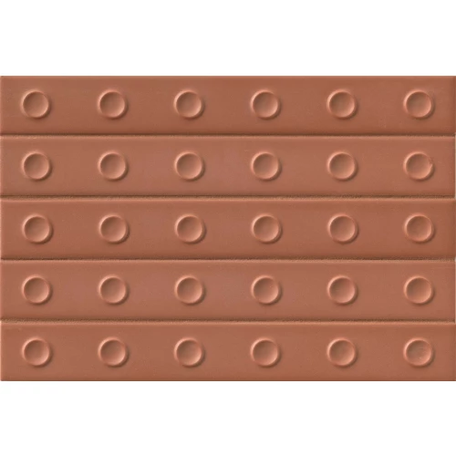 Плитка настенная Mutina Пунто Довн Матт Ред / Punto Down Matt Red матовая красная BOPDLM05 31,5х21,1 см