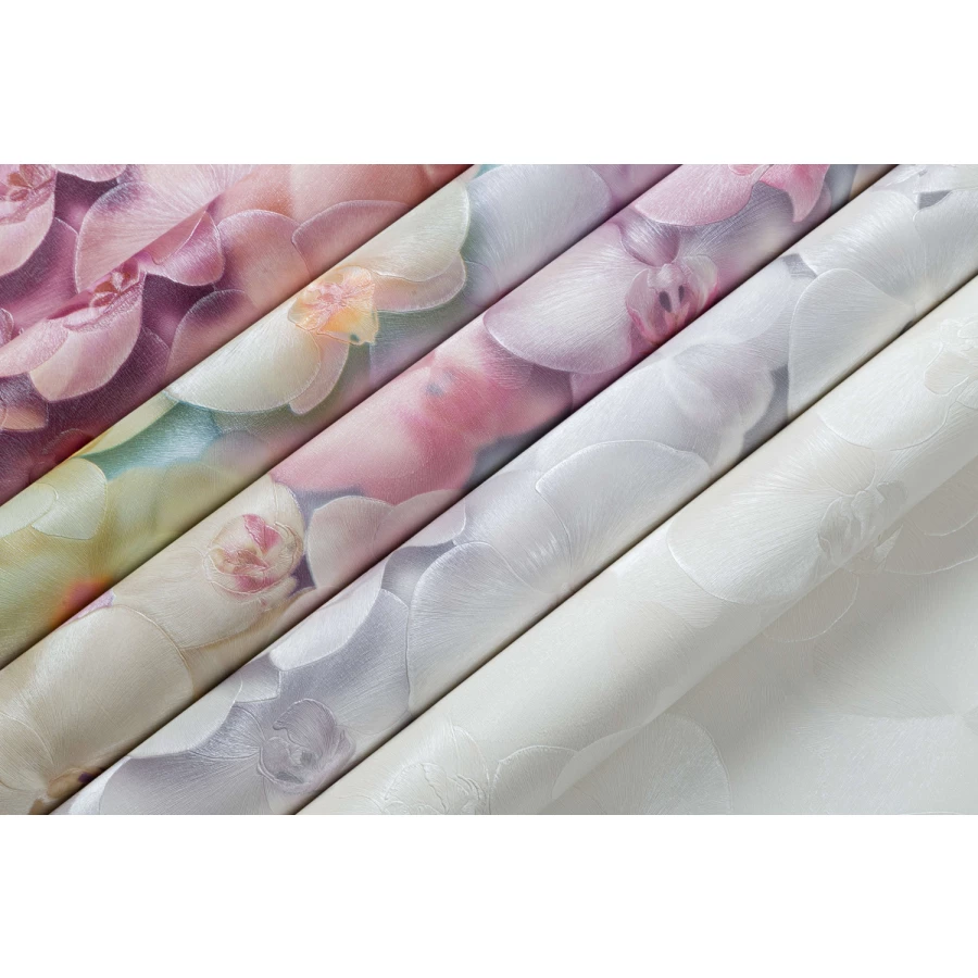 Обои флизелиновые Palitra Home HomeColor Orchid бежевые HC71421-11 1.06х10.05 м