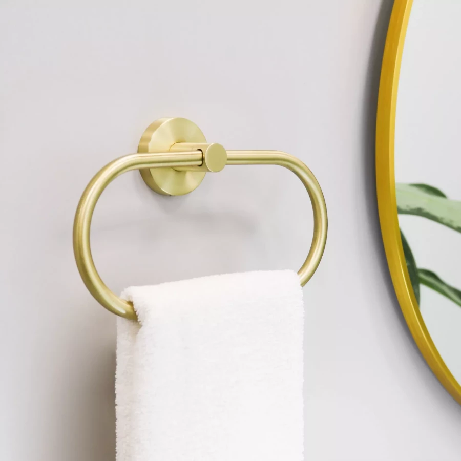 Зеркало Fixsen led с подсветкой круглое золото сатин FX-1070G 70х70 см