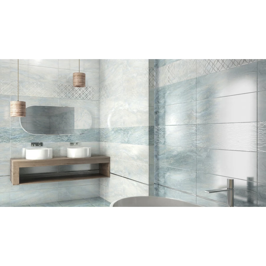 Плитка настенная Delacora Crystal Pearl 7 шт в уп 53,508 м в пал WT15CRT01R 74х24,6 см