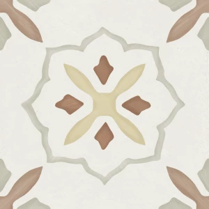 Керамогранит Harmony Peronda Llevant Clay Cross LT матовый бело-коричневый 3386040461 22,3х22,3 см