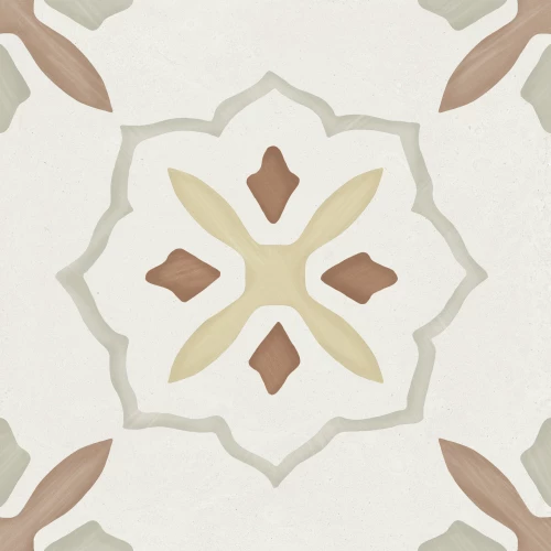 Керамогранит Harmony Peronda Llevant Clay Cross LT матовый бело-коричневый 3386040461 22,3х22,3 см