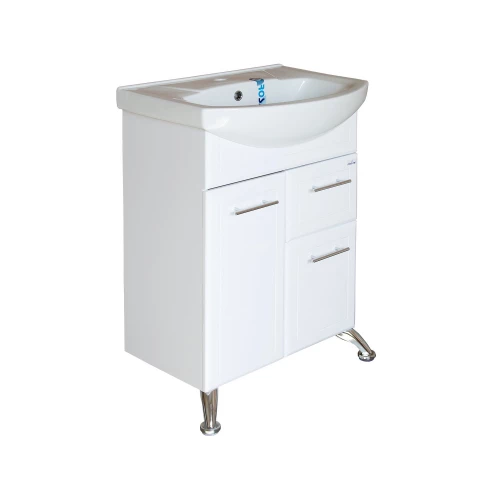 Тумба для ванной MixLine "Мираж-2" 2ящика 1створка под умывальник Элеганс-60 ПВХ