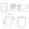 Унитаз подвесной Am Pm Func FlashClean c электронной крышкой биде со скрытой подводкой C8F1702SC