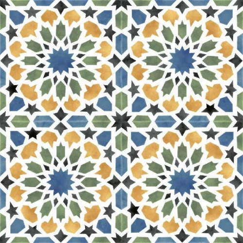 Керамогранит Nice Ker Chic Tanger Blue матовый голубой 45,2x45,2 см