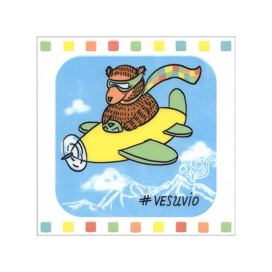 Декор Kerama Marazzi Большое путешествие Везувий белый 20х20 см