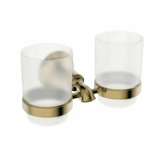 Держатель стаканов двойной стекло Kaiser бронза латунь KH-4015 20х20 см