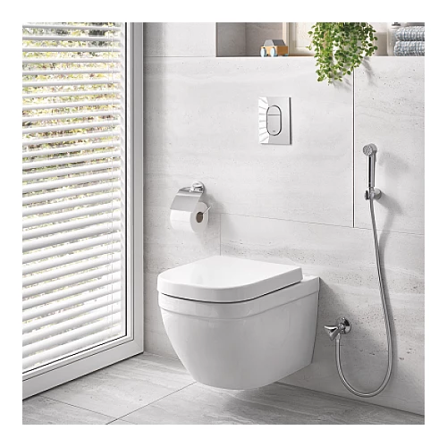 Унитаз подвесной Grohe Euro Ceramic безободковый, с крышкой-сиденьем микролифт, альпин-белый 39554000