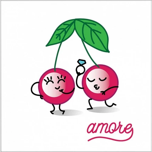 Плитка настенная Kerama Marazzi Фруктовая серенада Декор матовый белый NT/A162/5009 20х20 см